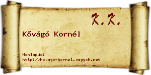 Kővágó Kornél névjegykártya